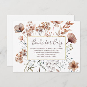 Autumn Wildflowers Books for baby Invitation Postcard