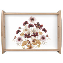 Autumn Wildflowers Design Serving Tray