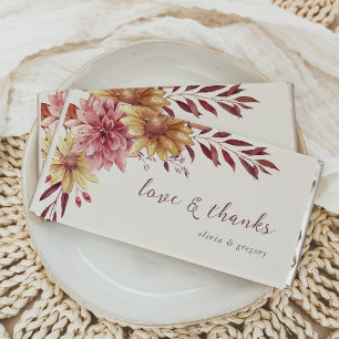 Autumn Wildflowers Fall Hershey Bar Favors