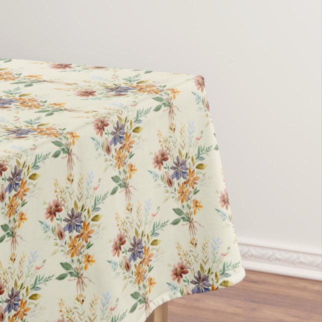 Autumn wildflowers pattern tablecloth (In Situ)
