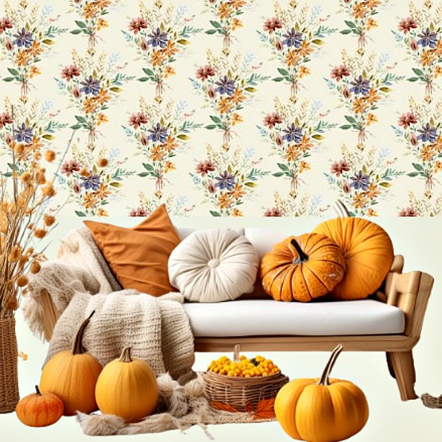 Autumn wildflowers pattern wallpaper  (Creator Uploaded)