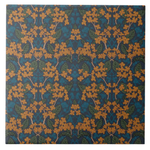 Autumn William Morris Style Pattern Ceramic Tile