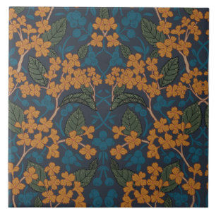 Autumn William Morris Style Pattern Ceramic Tile