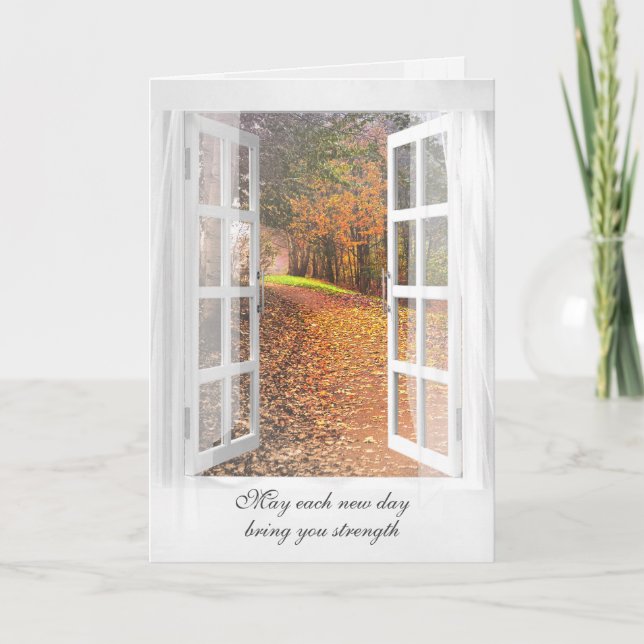 Autumn Window for Sympathy Card (Front)