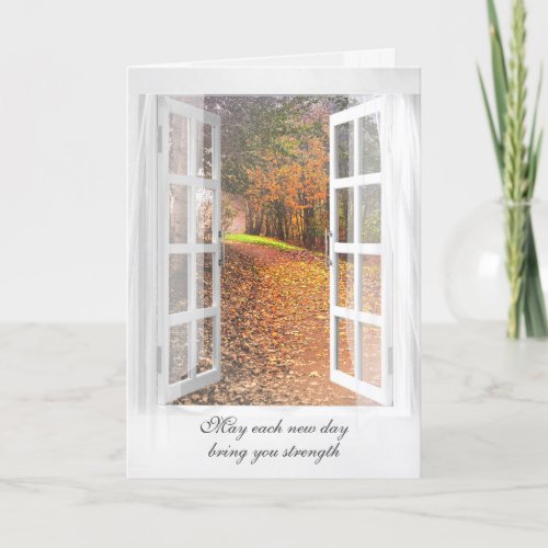 Autumn Window for Sympathy Card