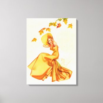 Autumn Winds Pin Up Art Canvas Print by Pin_Up_Art at Zazzle
