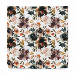 Autumn Winter Floral Pocket Square Bandana