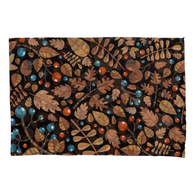 Autumn Winter Plants: Vintage Pattern Pillow Case (Front)