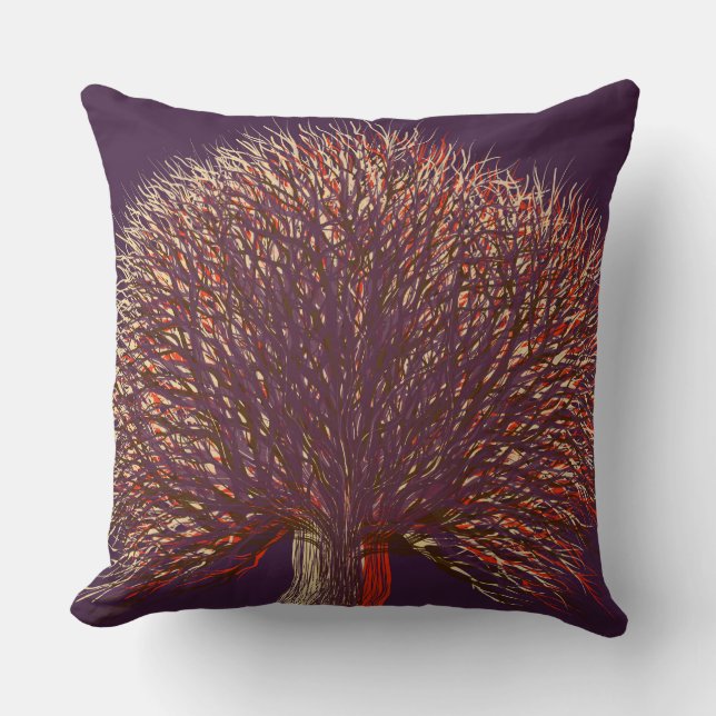 Autumn Winter Tree #4 Throw Pillow (Front)