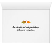Autumn Wishes Card - Boxer Dog Autumn Leaves (Inside Horizontal (Bottom))