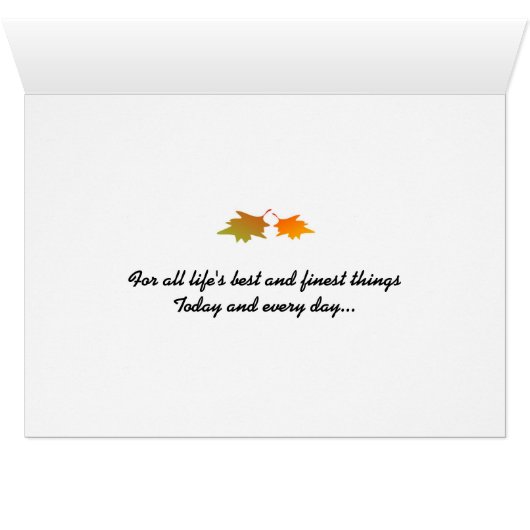 Autumn Wishes Card - Boxer Dog Autumn Leaves (Inside Horizontal (Bottom))