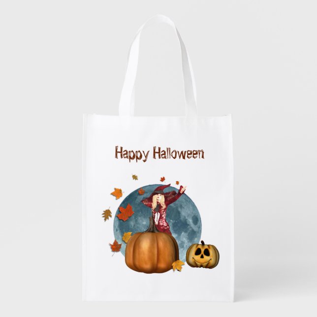 Autumn Witch Halloween Bag (Front)