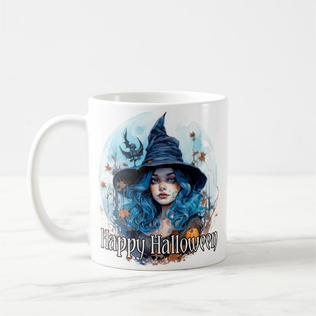 Autumn Witch | Happy Halloween Coffee Mug (Left)