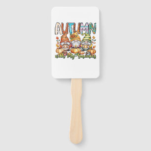 Autumn With My Gnomes Classic T-Shirt.png Hand Fan