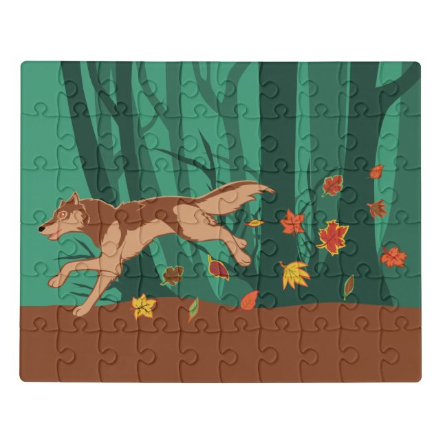 Autumn Wolf Jigsaw Puzzle (Puzzle Horizontal)