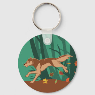 Autumn Wolf Keychain