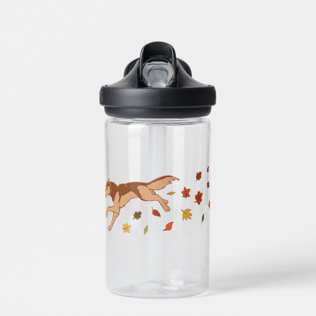 Autumn Wolf Water Bottle (Front)