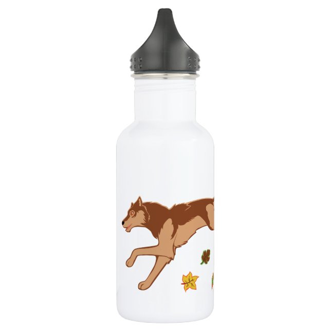 Autumn Wolf Water Bottle (Left)