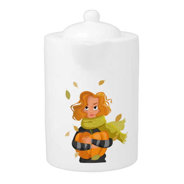 AUTUMN WOMAN TEAPOT (Front)