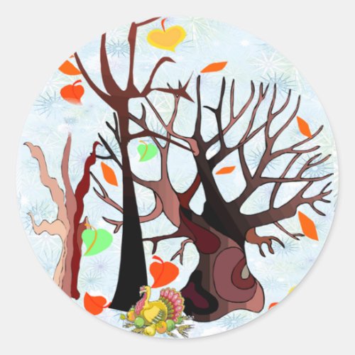 Autumn Wonderland _ Classic Round Sticker