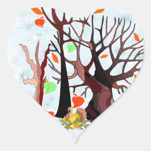 Autumn Wonderland _ Heart Sticker