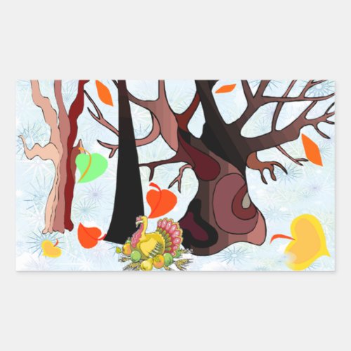 Autumn Wonderland _ Rectangular Sticker