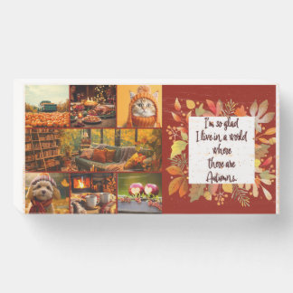 Autumn Wood Box Sign Collage