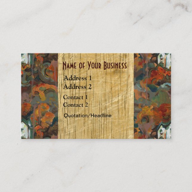 Autumn Wood Business Card (Front)