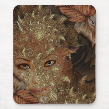 Autumn Wood Nymph Mousepad by EarthMagickGifts at Zazzle