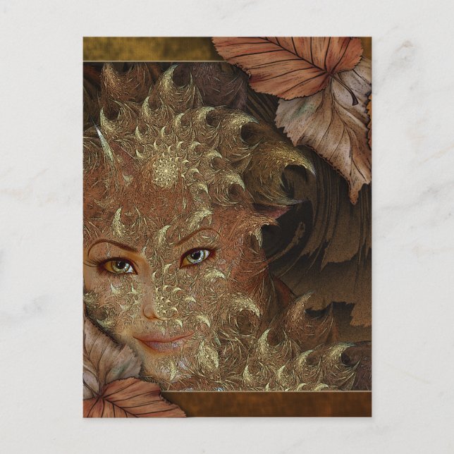 Autumn Wood Nymph Postcard (Front)