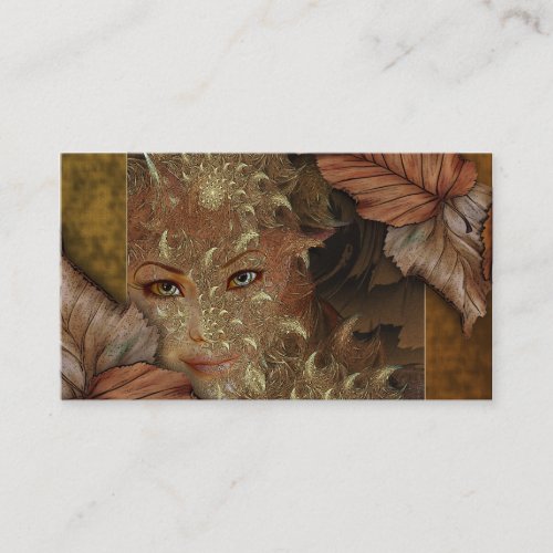 Autumn Wood Nymph Profile Cards Business Card Templates