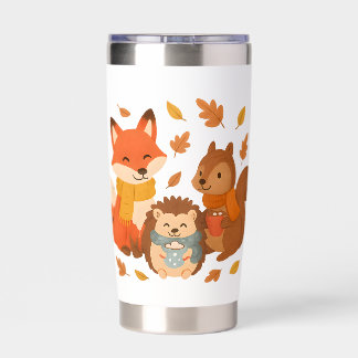 Autumn Woodland Animals Stainless Steel Tumbler