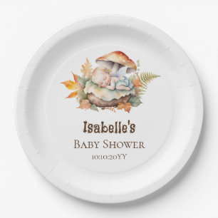 Autumn Woodland Fairy Baby Shower Paper Plates
