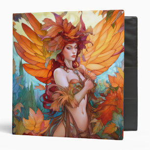 Autumn Woodland Fairy Fantasy Art 3 Ring Binder