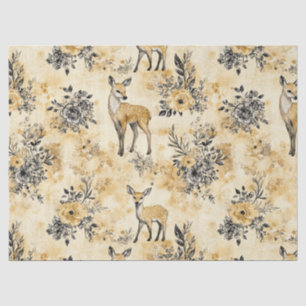 Autumn Woodland Fawn Pattern Tissue Paper