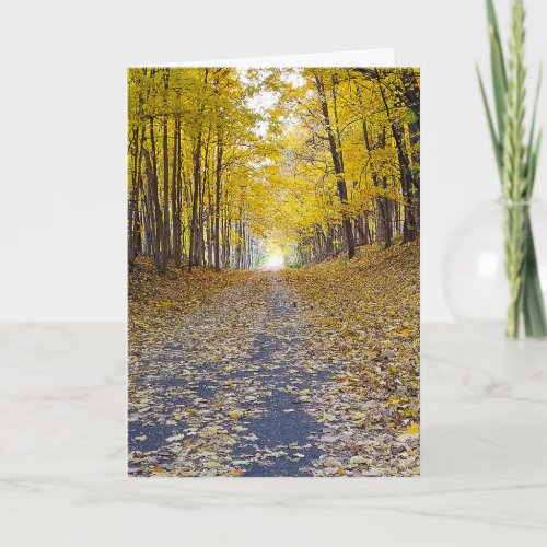 Autumn Woodland for Sympathy   Card