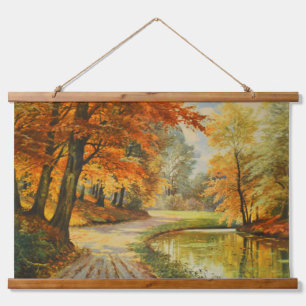 Autumn woodland hanging tapestry