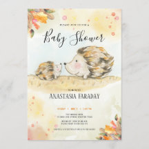 Autumn woodland hedgehog baby shower