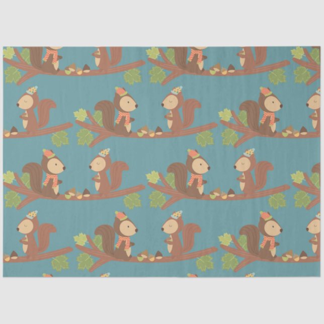 Autumn Woodland Series Design 4 Tissue Paper (Front)