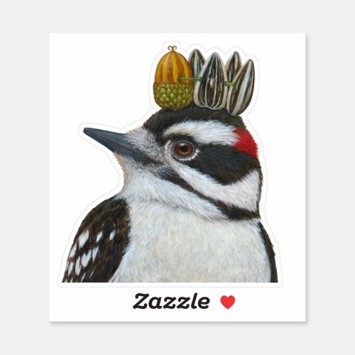  Autumn woodpecker Custom_Cut Vinyl Sticker