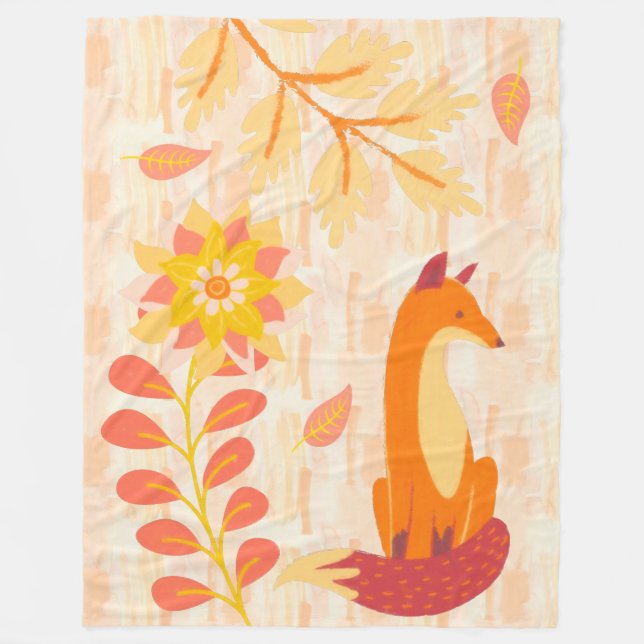 Autumn Woods Fleece Blanket (Front)