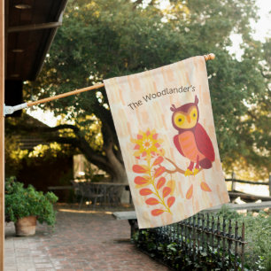 Autumn Woods House Flag