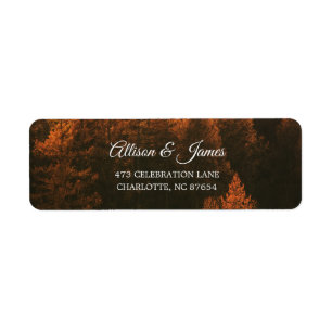 Autumn Woods Minimalist Label