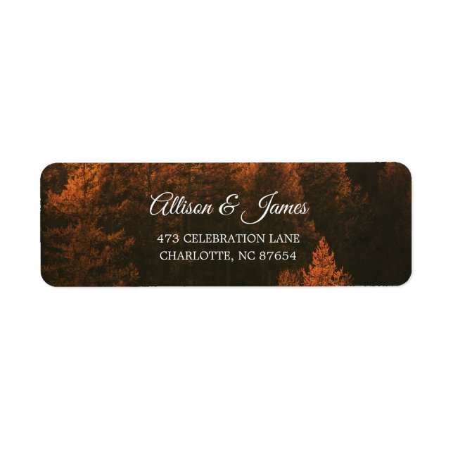 Autumn Woods Minimalist Label (Front)