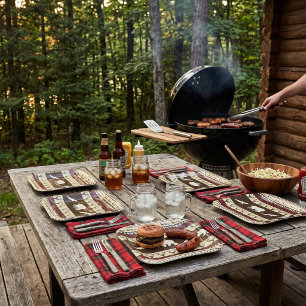 Autumn woods  paper plates