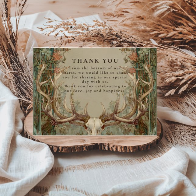 Autumn Woods Rustic Wedding Thank You Card (Creator Uploaded)