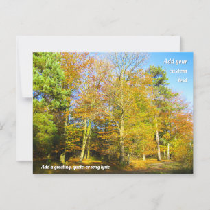 Autumn Woods & Sunshine - Personalized Postcard