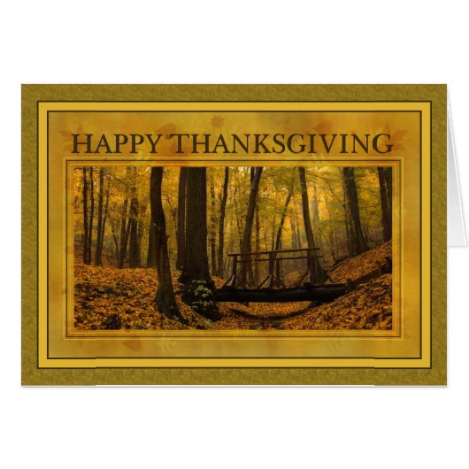 Autumn Woods Thanksgiving Cards (Front Horizontal)