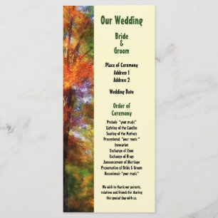 Autumn Woods Wedding Program