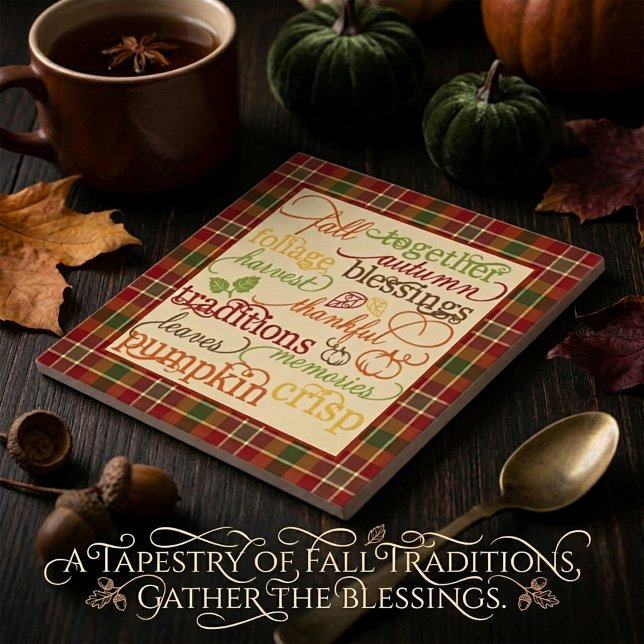 Autumn words  ceramic tile (Creator Uploaded)
